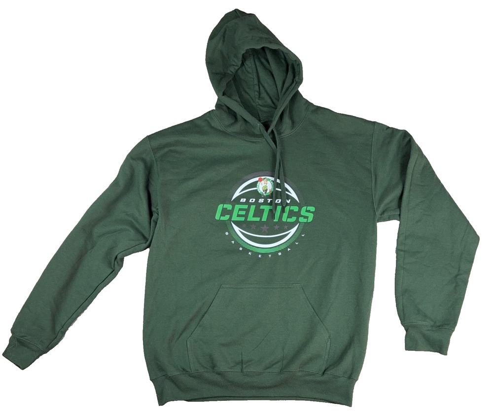 Boston Celtics Hoodie Mens M Green NBA Gildan Pullover Basketball Sweatshirt